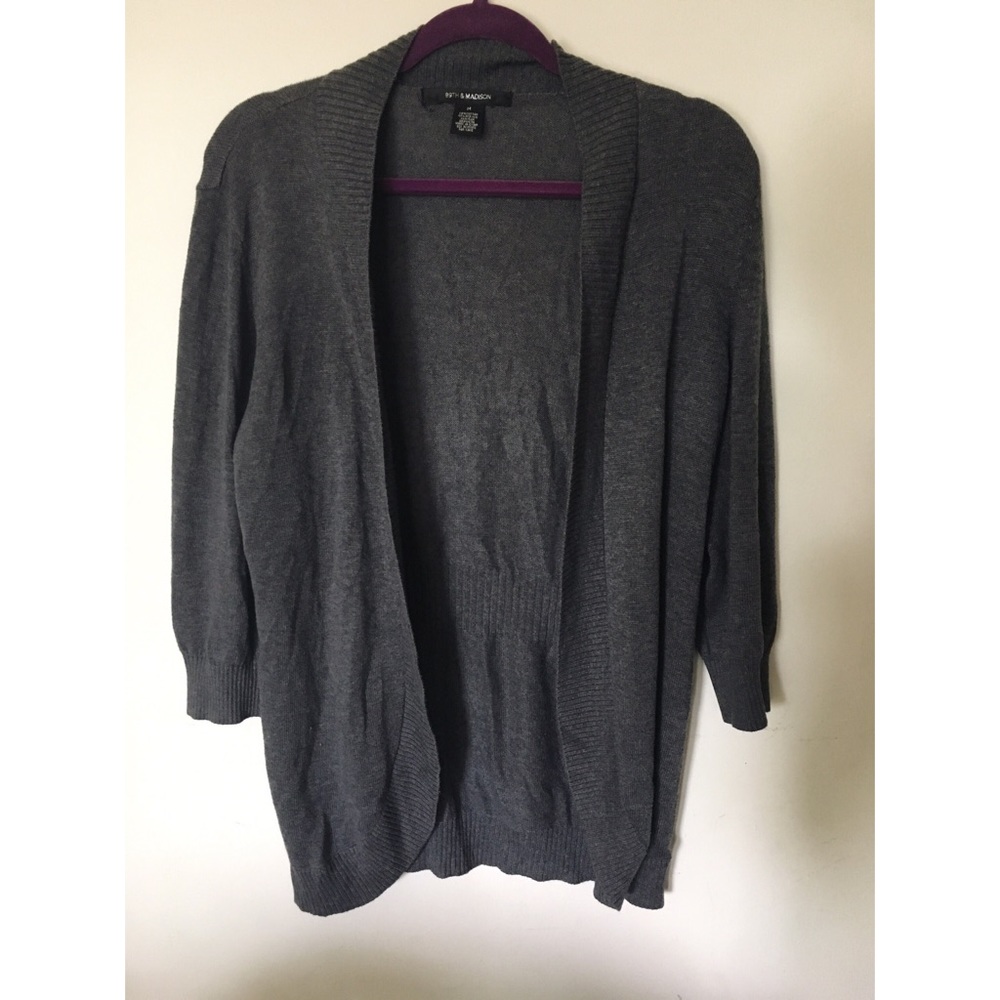 Gray cardigan